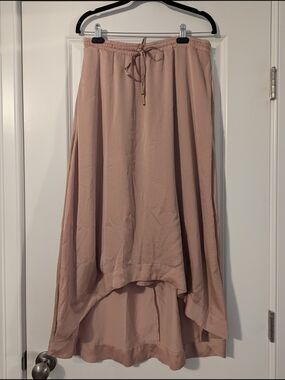 Banana Republic Dusty Rose High-Low Drawstring Skirt